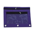 thumbnail image 2 of Three-Hole Single and Double Zipper Pencil Case Purple, 2 of 5