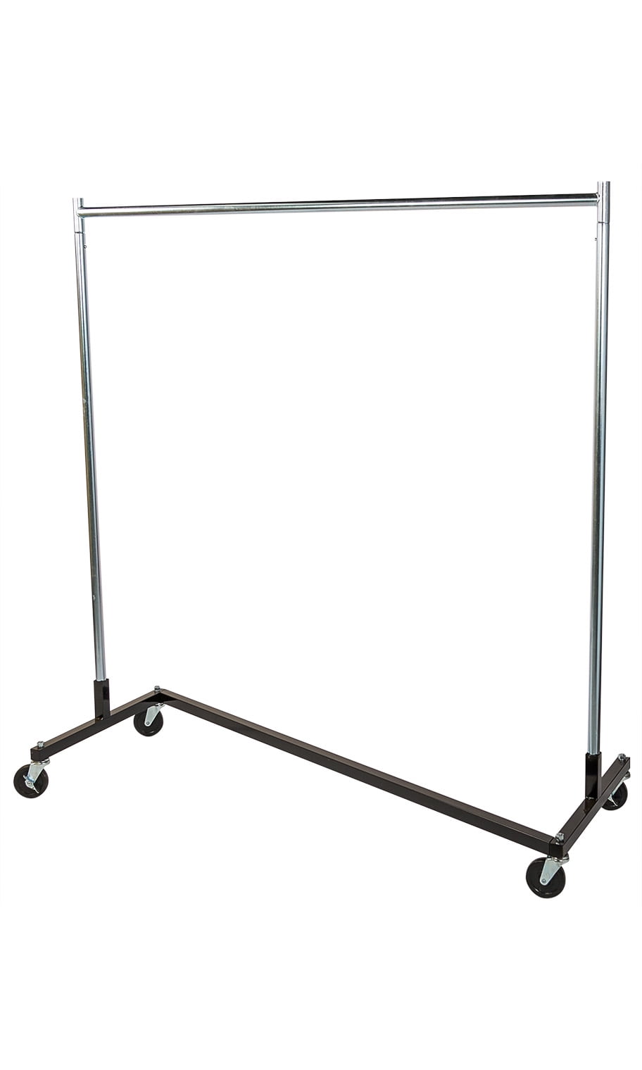Single Rail ZTruck Clothing Rack (Holds 300lbs and Locking Casters