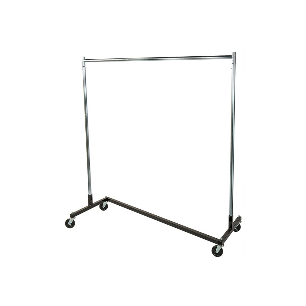 Single Rail Z-Truck Clothing Rack (Holds 300lbs and Locking Casters ...