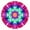 Colorful Rainbow Tie-2, variant on Blue Purple Tie Dye Mandala Pattern Round Fitted Tablecloth with Elastic Edge,Dining Table Cover Waterproof,Outdoor Round Tablecloth for Camping,Dining,Indoor and Outdoor