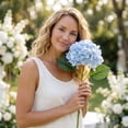 thumbnail image 5 of Real Touch Hydrangea Artificial Flowers, Realistic Latex Faux Hydrangeas Flowers for Home Decor Party Arrangements Wedding Bouquets Centerpieces (1Pcs,6 x 12 in), 5 of 6