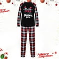 thumbnail image 2 of Odeerbi Christmas Pajamas for Family Holiday Plaid Long Sleeve Family Christmas Pajamas Matching Sets Dad Print Parent-child Suit Two-Piece Sleepwear Xmas Family Matching PJs Set Black, 2 of 5