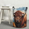 thumbnail image 7 of KLL Oil Painting Style Iceberg Yak Waterproof Foldable Laundry Hamper Bucket with Handles for Storage Bin,Kids Room,Home Organizer (Small ), 7 of 7
