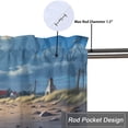 thumbnail image 5 of Lighthouse Curtain Valance for Kitchen Ocean Beach Seagull Sky Clouds Seascape Rod Pocket Valances for Bedroom Living Room Dining Room 54 by 18 in, 1 Panel, 5 of 6