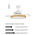 thumbnail image 2 of Xtricity - Ventilateur de Plafond Rétractable, Éclairage DEL, Télécommande Incluse, Blanc, 2 of 2