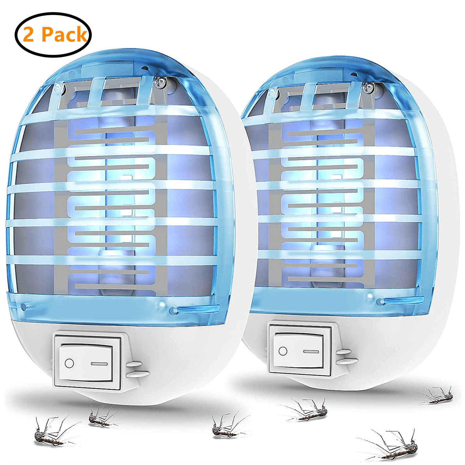 2 Pack Bug Zapper,Plug-in Electronic Mosquito Killer Night Light ...