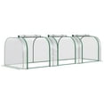 thumbnail image 2 of Outsunny Portable Tunneled Greenhouse with 3 Zippered Doors, PE Cover, 2 of 9