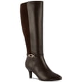 thumbnail image 3 of Karen Scott Women's Freylyn Buckled Dress Boots, Chocolate Micro Smooth, 8.5, 3 of 3