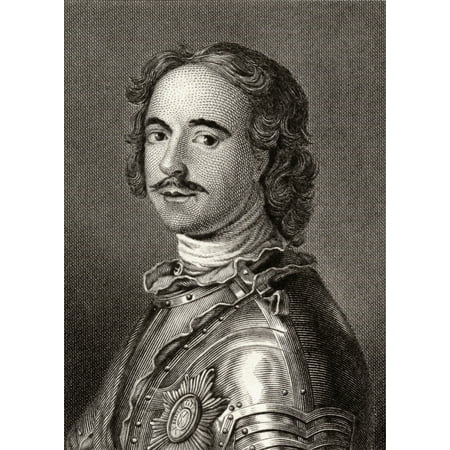 Pic Of I Peter The Great Or Peter I 1672-1725 Tsar Of Russia 1682-1725 19Th Century Print Engraved By Edward F Finden From The Painting By Nattiere Canvas Art - Ken Welsh Design Pics (12 x 17) ()