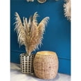 thumbnail image 5 of ELE Light & Decor Wicker / Rattan Large Storage Ottoman Basket with Lid in Beige, 5 of 9