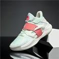 thumbnail image 2 of Novetra Men's Basketball Shoes Breathable Anti Slip Wear Resistant Super Light Sneakers Outdoor Cushioning Workout Fashion Running - WHITEGREEN_10, 2 of 5