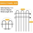 thumbnail image 2 of 30-Pack No Dig Fence, Decorative Garden Fence Border Outdoor Animal Barrier Rustproof Metal, 2 of 7