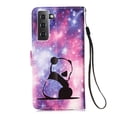 thumbnail image 3 of Phone Case for Samsung Galaxy S21 5G,Galaxy S30 Protective Case, Folding Flip Leather Wallet Shockproof Cover with Card Slots Kickstand Magnetic Closure Cute Girls Women Cover,Panda, 3 of 7