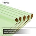 thumbnail image 3 of Unique Bargains Double Sided Color Flower Wrapping Paper Light Green+Gold 22.8'x22.8' Waterproof 10 Pack, 3 of 5