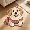 thumbnail image 6 of Yhmxh Cute Cartoon Dog Bath Mat, Funny Soft Plush Bathroom Rugs Decor for Dog Lovers, 23.62" x 15.75" Absorbent Non Slip Bath Rug Washable Floor Mat for Bathroom Tub, Kitchen, Bedroom, 6 of 6