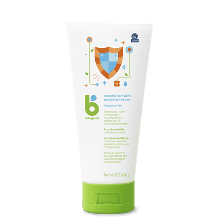 Babyganics Eczema Care Skin Protectant Cream with Colloidal Oatmeal, 8