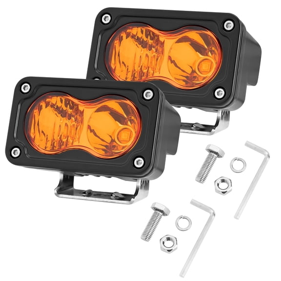 3" 40W Amber LED Pods Combo Beam Offroad Light Cube for Truck SUV ATV UTV