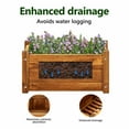 thumbnail image 5 of vidaXL Raised Bed Brown Acacia wood with oil finish Compact Durable, 5 of 11