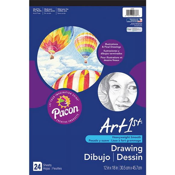 Pacon PAC4737-3 Art 1st Drawing Pad, 12 x 18 in. - 3 Each