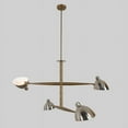 thumbnail image 2 of Italian Style Four Lights Brass Sputnik Chandelier Light Fixture Raw Brass Ceiling Fixture, 2 of 7