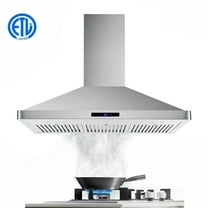 Tieasy 36 inch Wall Mount Range Hood Stainless Steel Kitchen Stove Vent 700CFM 3-Speed Fan Hood