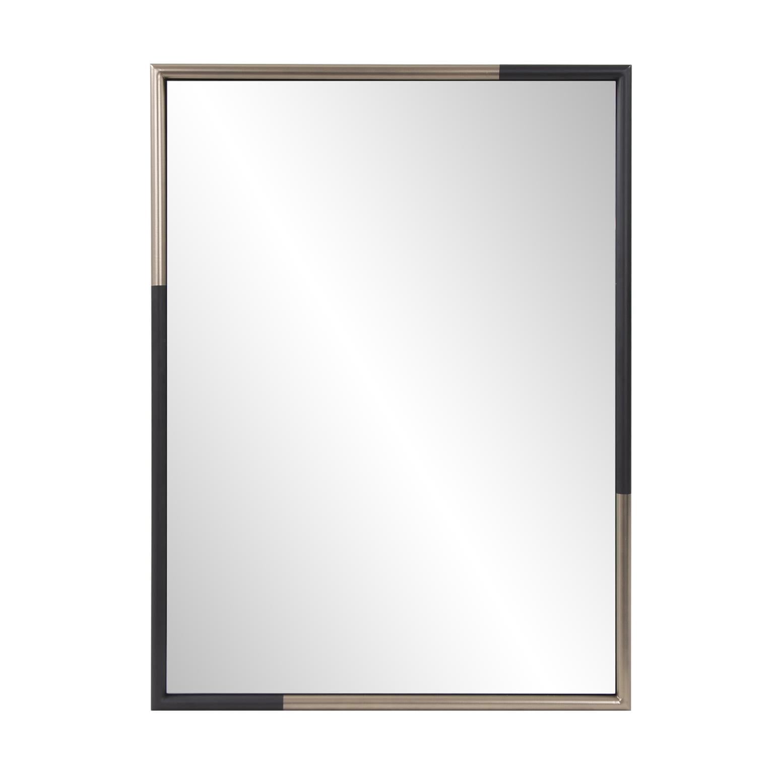Tyler Dillon Handcrafted Black & Brass Metal Framed Mirror