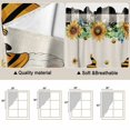 thumbnail image 5 of Spring Honey Gnomes Swag Curtains for Kitchen/Bedroom/Living Room, Farmhouse Sunflower Black Checkered Scalloped Curtains 63 Inch Long, Window Swag Topper Curtains Valances 2 Panels Set 36"x63", 5 of 8