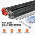 thumbnail image 2 of BENTISM Garage Door Torsion Springs Pair of 0.250" x 2" x 29" with Non-Slip Winding Bars, Garage Door Springs, 16000 Cycles Gloves and Mounting Wrench, Electrophoresis Coated for Replacement, 2 of 9