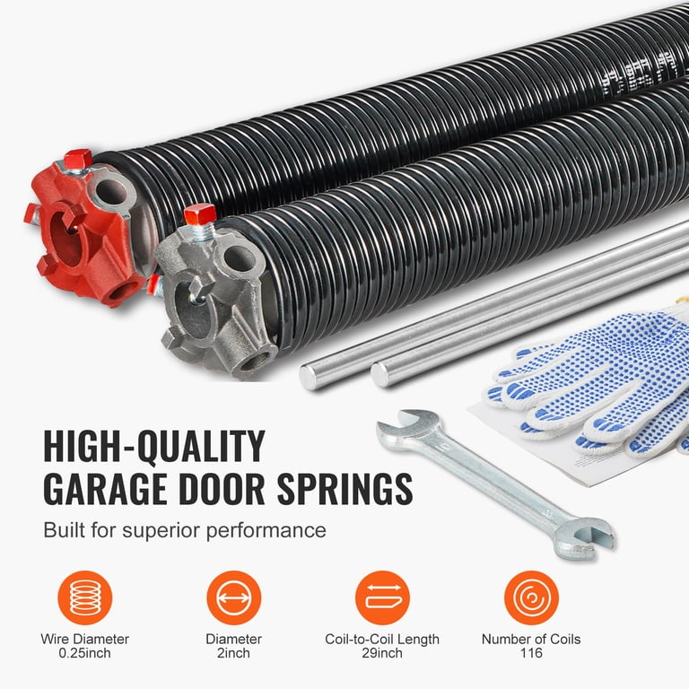 Busieea Garage Door Torsion Spring Winding Bars (2 Pairs), 17 Long 0.5 Dia High-Strength 45# Steel with Non-Slip Handles for Garage Door Tension Busieea Garage Door Torsion Spring Winding Bars (2 Pairs), 17 Long 0.5 Dia High-Strength 45# Steel with Non-Slip Handles for Garage Door Tension