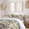 thumbnail image 2 of Ambesonne Hibiscus Themed Down Alternative Quilt Comforter, Neutral Butterfly, Twin, Cream Charcoal Grey, 2 of 5