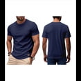 thumbnail image 2 of Camiseta de Viscosa de Bambú para Hombre, Ultra Suave, , Refrescante, Cuello Redondo, Informal, Básica Azul Marino S, 2 of 6