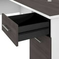 thumbnail image 4 of Bush Furniture Somerset Bureau en L de 72 Po avec Rangement, Gris Orage/blanc, 4 of 9