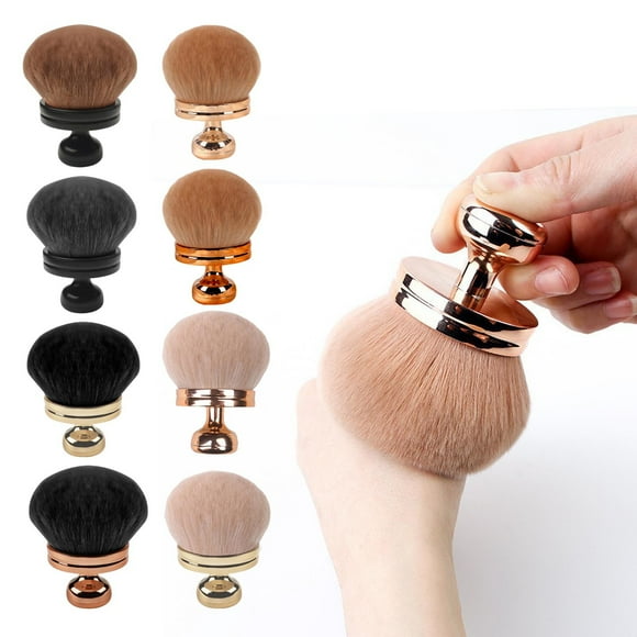 Brocha de maquillaje de cerdas suaves | Cabeza ovalada extragrande de 74 mm para cara, cuerpo, pierna, mejilla | Acabado rápido sin poros | Aplicador de autobronceador | Colorete Crema Líquida en