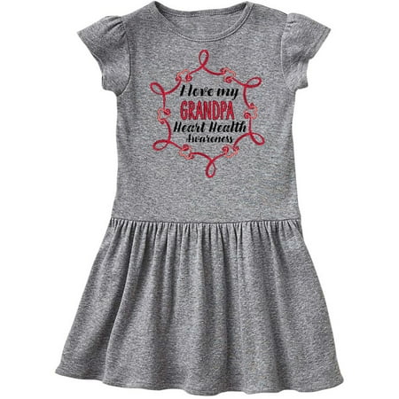 

Inktastic I Love My Grandpa Heart Health Awareness Gift Toddler Girl Dress