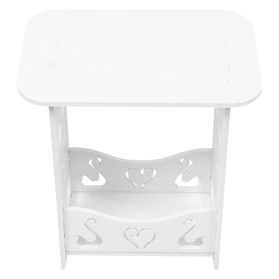 Masteelf  Bedside Table Round Coffee Living Room End Small Black White