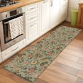 thumbnail image 2 of Vintage Spring Floral 2'x6' Runner Rugs for Hallway Kitchen Bedside Non Slip Washable, Farmhouse Flowers Green Vintage Entryway Rug Runners with Rubber Backing, Long Carpet Runner for Laundry Room, 2 of 8