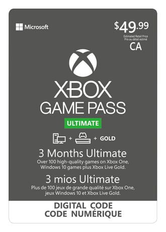 xbox game pass price canada