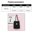 thumbnail image 4 of Bolso de compras de pana plegable informal, bolso de mano reutilizable ecológico de alta calidad, bolsos de hombro ligeros, 4 of 5