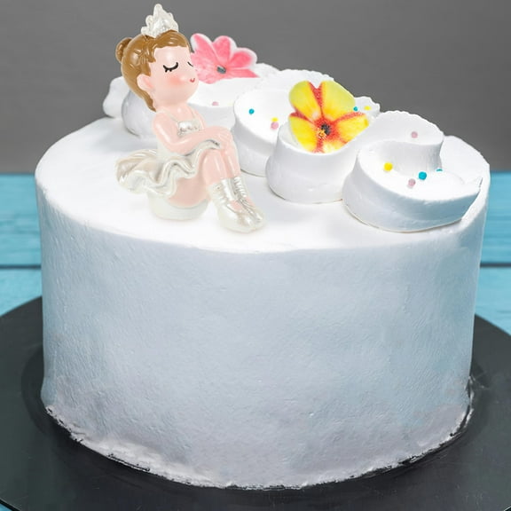 ADDHAT Ballet Birthday Party Decorations for Girls with White Cake Topper Figurine, 1 Pack - Elegant Dance Theme Supplies