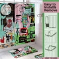 thumbnail image 4 of Graffiti Shower Curtain, Abstract Art and Skull Design, Colorful and Cool Bathroom Decor Novelty Shower Curtain, Water Repellent and Durable Fabric - 72 x 72 Inches - 12 Hooks Included, 4 of 6