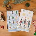 thumbnail image 5 of Nutcrackers Christmas Kitchen Towels Set of 2,Blue Snowflake Xmas Tree Dish Hand Towels Holiday Home Indoor Bathroom Party Seasonal Noel Decorations DD033, 5 of 6
