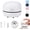 White, variant on Portable Mini Desk Vacuum Cleaner, USB Rechargeable Desktop Cleaner with Brush for Keyboard Dust and Crumbs