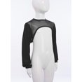 thumbnail image 3 of Eandarui Kids Girls Fishnet Crop Top Long Sleeve Hollow Out Mesh Shirt Hip Hop Jazz Street Dance Top Black 12, 3 of 7