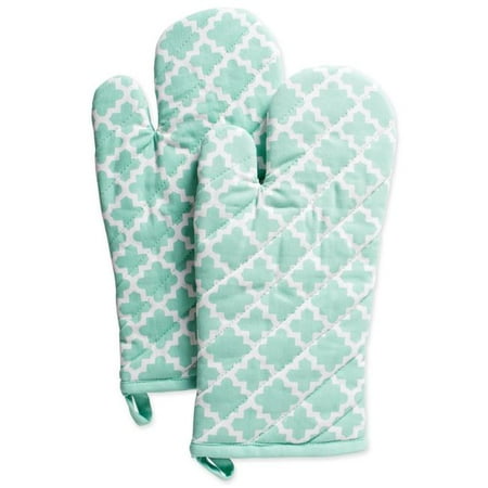 

Aqua Lattice Oven Mitt - Set of 2