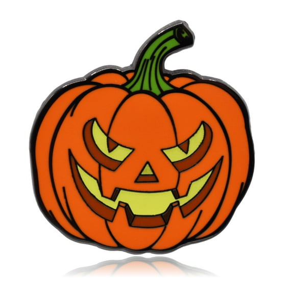Jack-o-Lantern Pumpkin Enamel Pin | Clayton Jewelry Labs