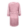 thumbnail image 4 of YDDIAN 2 Pieces Mother of The Bride Dresses for Wedding with Jacket Knee Length Lace Applique Wedding Guest Dresses for Women Pink 5XL, 4 of 6