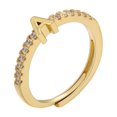thumbnail image 4 of LYMAYTER Bague Doigt - Ajustable-Cyclable, 26 Alphabet Incrusté, Géométrique, 4 of 7