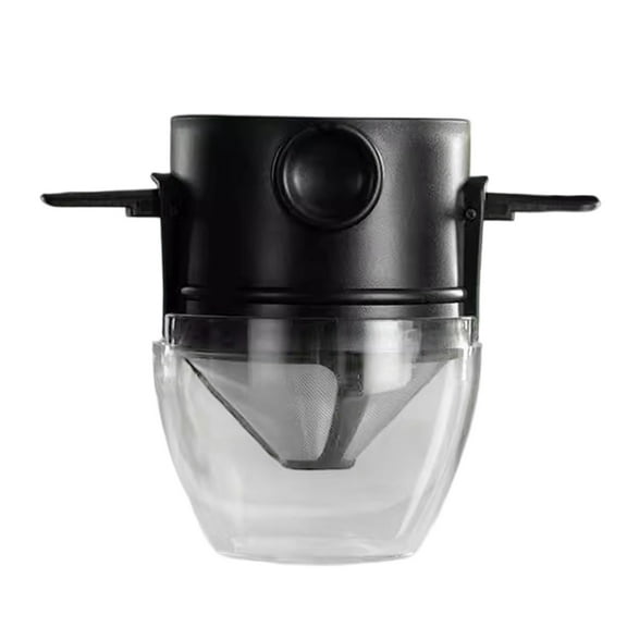 Foldable Travels Coffee Dripper Double Filter Systems Rustproof Stainless Steel Effective Brews Device with Most Mugs