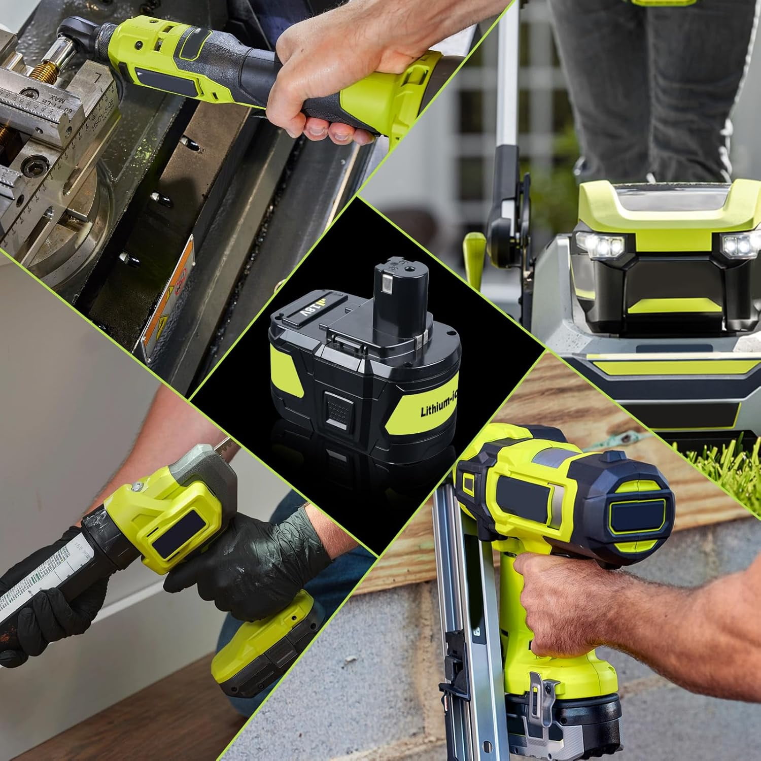 2Pack P108 18V 9.0Ah Lithium Replacement Battery & P117B 3A Fast Charger With USB Port Compatible for Ryobi 18V Battery P102 P103 P109 Compatible with Ryobi 18Volt Plus Power Cordless Tools
