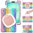 thumbnail image 2 of XYX Case for Samsung Galaxy Tab A11 8.7 inch SM-X130/SM-X135, 360 Degree Rotating Hand Grip Shockproof Cover with Shoulder Strap, Colourful Pink, 2 of 7